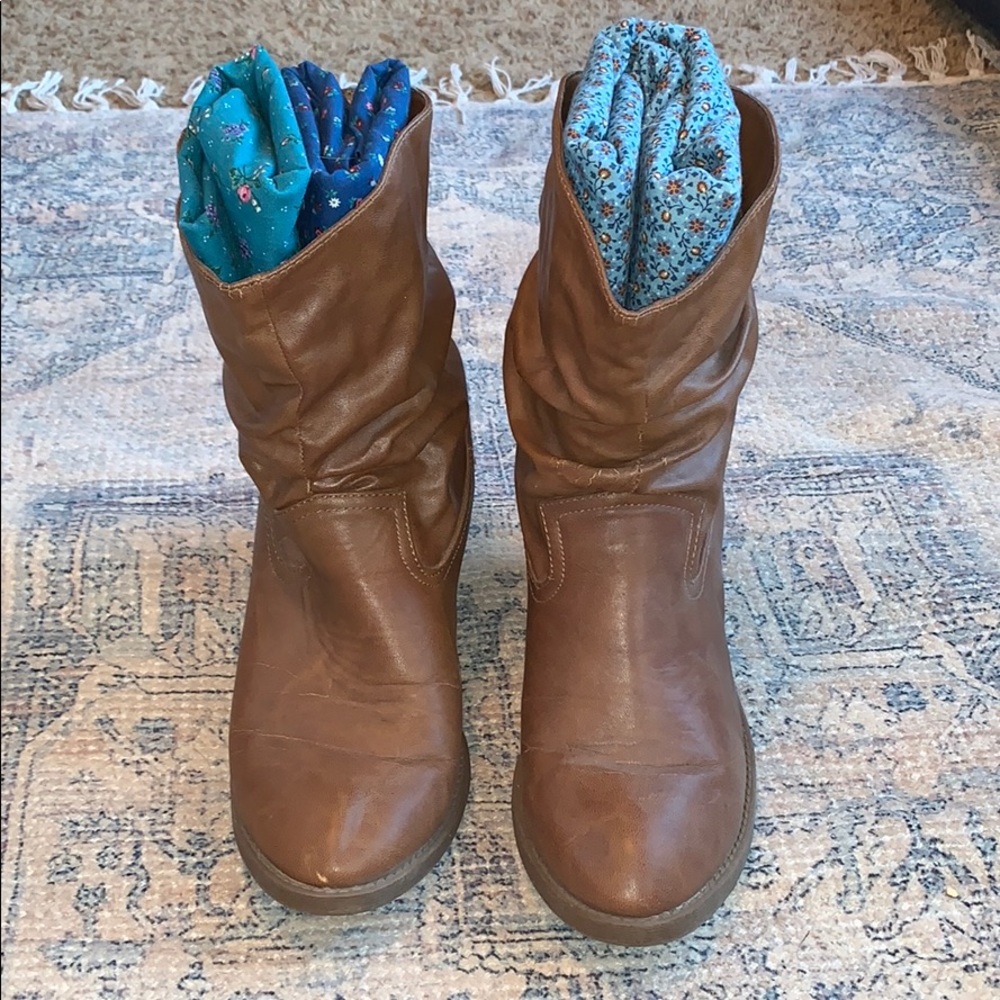 Tan Western Style Booties